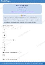 Đề thi học kì 2 Toán 6 - Đề số 13 - Chân trời sáng tạo